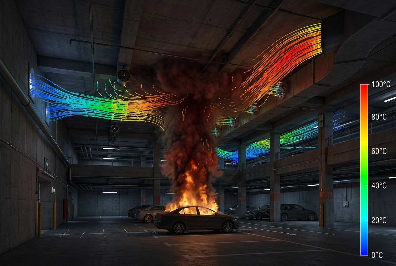 Basement Smoke Dispersion Contour Map